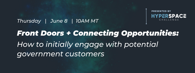 Webinar - June 8 - How to initially engage with potential government customers