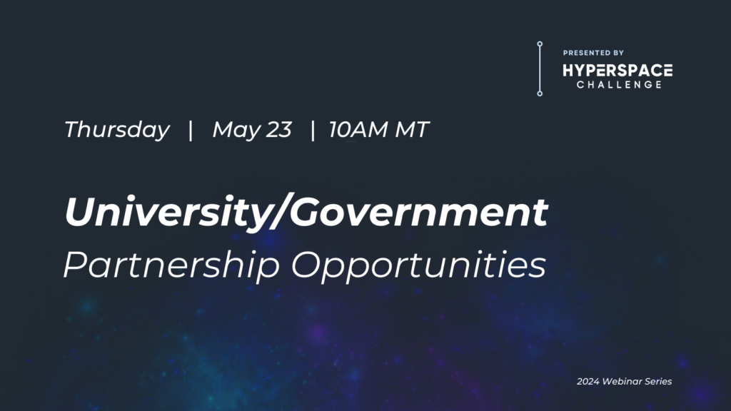 University/Government Partnership opportunities